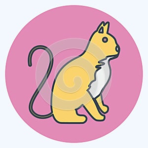 Icon Cat. suitable for animal symbol. color mate style. simple design editable. design template vector. simple symbol illustration