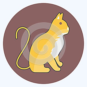 Icon Cat. suitable for animal symbol. flat style. simple design editable. design template vector. simple symbol illustration