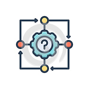 Color illustration icon for Causes, reason and problem