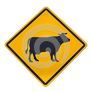 icon caution animal sign yellow