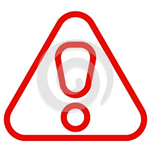 Icon caution error, sign danger precaution, beware exclamation triangle fatal