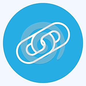 Icon Chain Link. suitable for Security symbol. blue eyes style. simple design editable. design template vector. simple