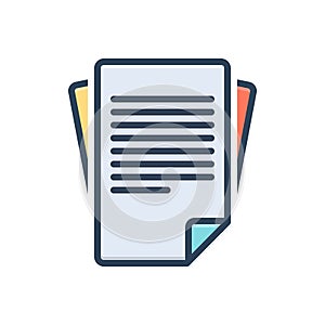 Color illustration icon for Chapters, section and part photo