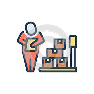 Color illustration icon for Checking, check and service photo