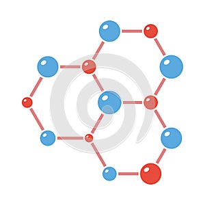 Icon Of Chemistry Hexa Connection Of Atoms