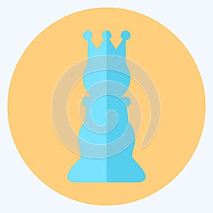 Icon Chess 1 - Flat Style,Simple illustration,Editable stroke