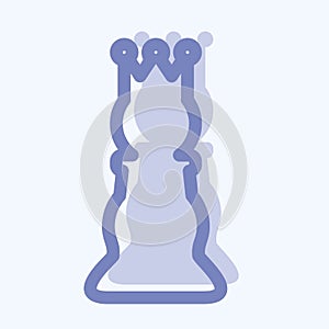 Icon Chess 1 - Two Tone Style,Simple illustration,Editable stroke