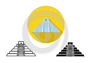 Icon of Chichen Itza in vector art