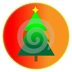 Icon with christmas tree