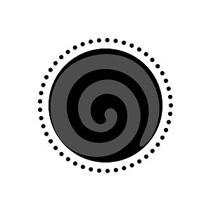 Black solid icon for Circle, cycle and scansion