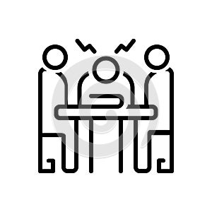 Black line icon for Circumstance, situation and circs