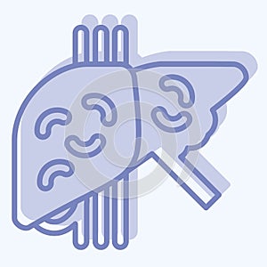 Icon Cirrhosis. related to Hepatologist symbol. two tone style. simple design editable. simple illustration