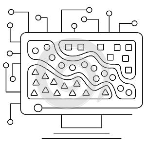 Icon of classification in artificial intelligence and machine learning