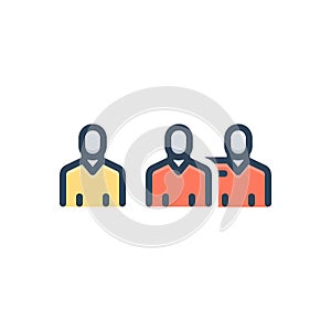 Color illustration icon for Closer, adjacent and near