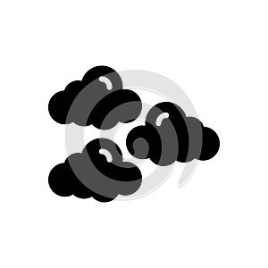 Black solid icon for Cloudy, sky and smog