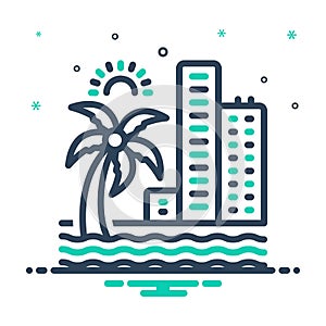 Mix icon for Coast, beach and hotel photo