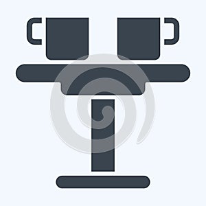 Icon Coffee Table. related to Coffee symbol. glyph style. simple design editable. simple illustration