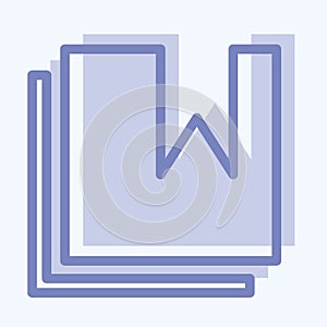 Icon Collections Bookmarked - Two Tone Style - Simple illustration,Editable stroke