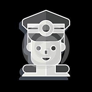 Icon Commandant. related to Military symbol. glossy style. simple design editable. simple illustration
