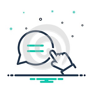 Mix icon for Comment, feedback and message