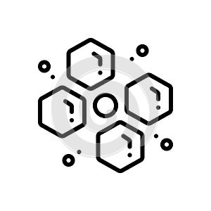 Black line icon for Commonly, ordinarily and usually