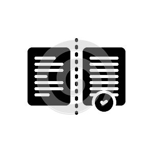 Black solid icon for Comparison, contrast and compare