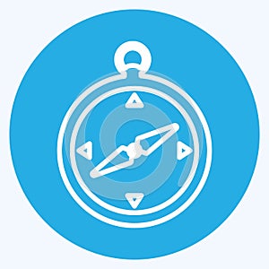 Icon Compass. suitable for Sea symbol. blue eyes style. simple design editable. design template vector. simple symbol illustration