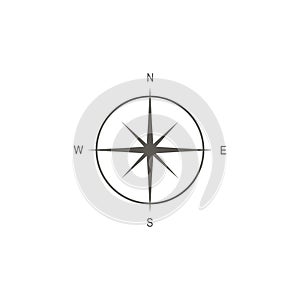 Icon compass vector illustration isolated on white background