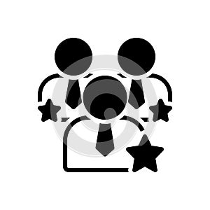 Black solid icon for Competence, capacity and ability