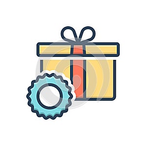 Color illustration icon for Complimentary, appreciative and congratulatory photo