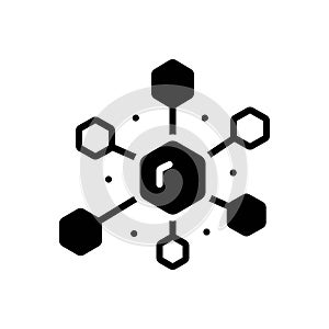 Black solid icon for Compounds, combination and admixture