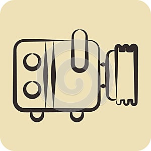 Icon Compresor. related to Car Service symbol. Glyph Style. repairin. engine. simple illustration photo