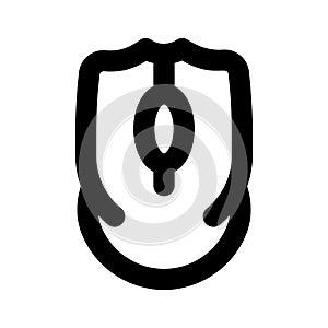 Icon of computer wireless mouse, editable vector