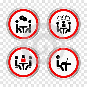 Icon Conference. People sitting around the table talking.