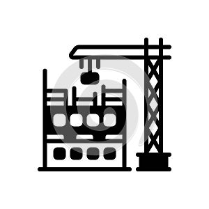 Black solid icon for Construction, architecture and build