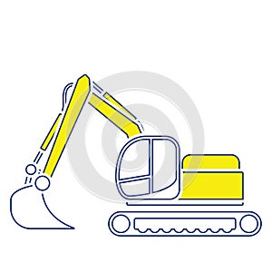 Icon of construction bulldozer