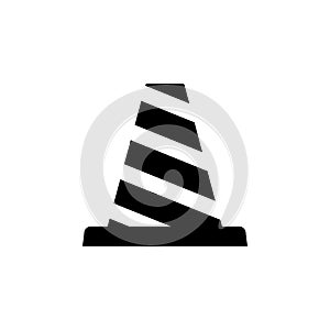 Icon of construction cone - vector iconic design