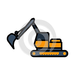 Icon Of Construction Excavator