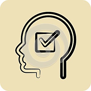 Icon Convictions. related to Psychology Personality symbol. glyph style. simple design editable. simple illustration photo