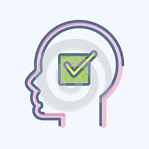 Icon Convictions. related to Psychology Personality symbol. simple design editable. simple illustration photo