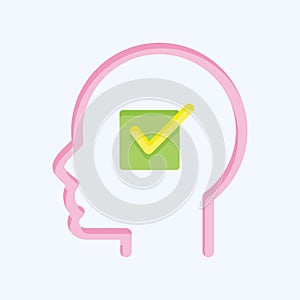 Icon Convictions. related to Psychology Personality symbol. simple design editable. simple illustration photo