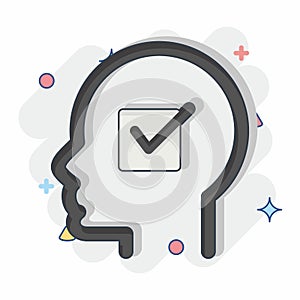 Icon Convictions. related to Psychology Personality symbol. simple design editable. simple illustration photo