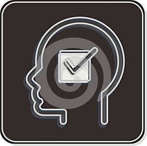 Icon Convictions. related to Psychology Personality symbol. simple design editable. simple illustration photo