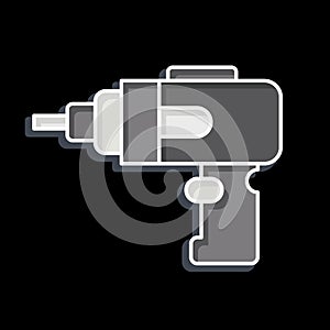 Icon Cordless Drill. related to Construction symbol. glossy style. simple design editable. simple illustration