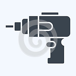 Icon Cordless Drill. related to Construction symbol. glyph style. simple design editable. simple illustration