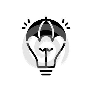 Black solid icon for Creative, cleverness and genius photo