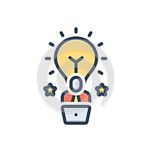 Color illustration icon for Creator, erector and work photo