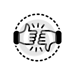 Black solid icon for Critic, commentator and columnist