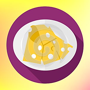 Icon of cut cheese piece.