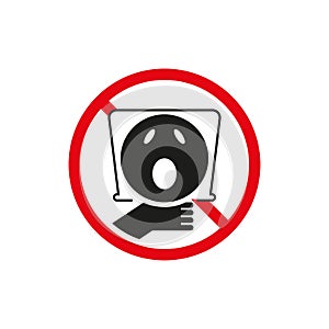 Icon the danger of suffocation. Simple vector illustration
